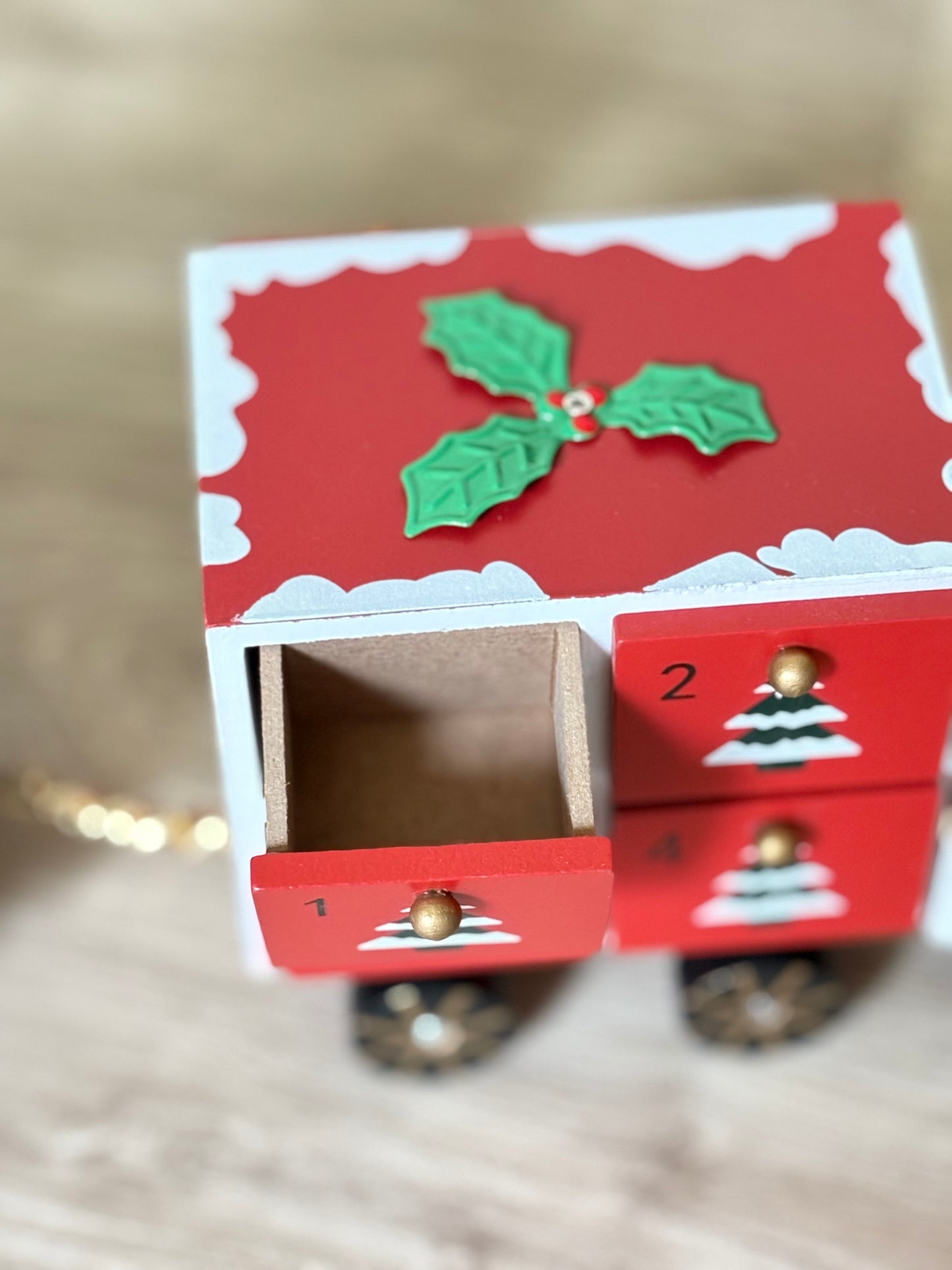 Christmas Wooden Train Advent Calendar