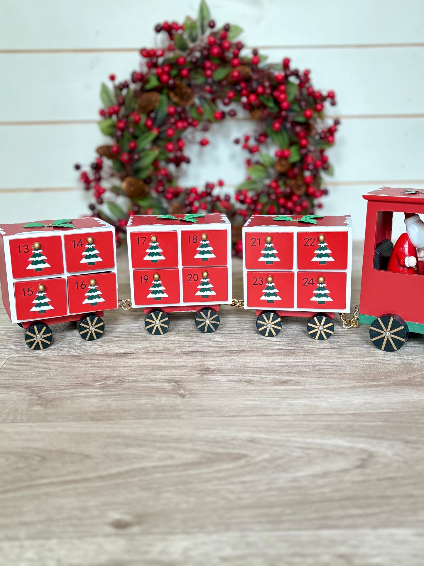Christmas Wooden Train Advent Calendar