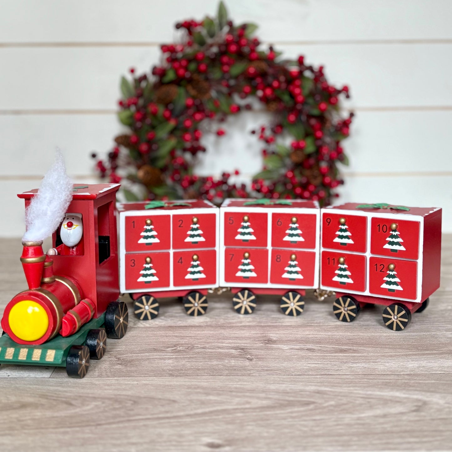 Christmas Wooden Train Advent Calendar