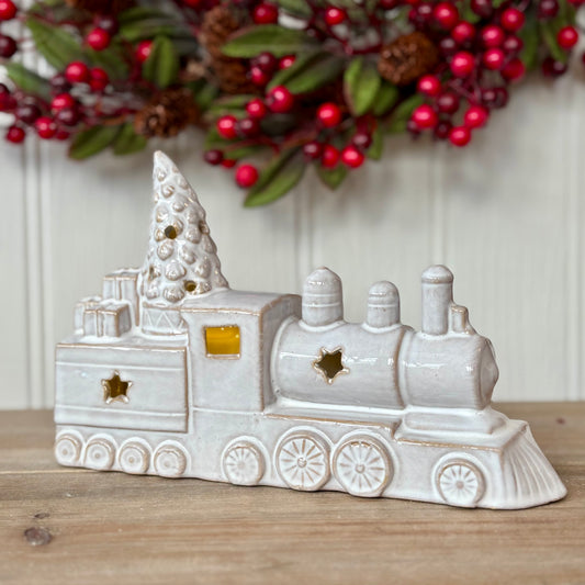 Ceramic Light Up LED Christmas Train