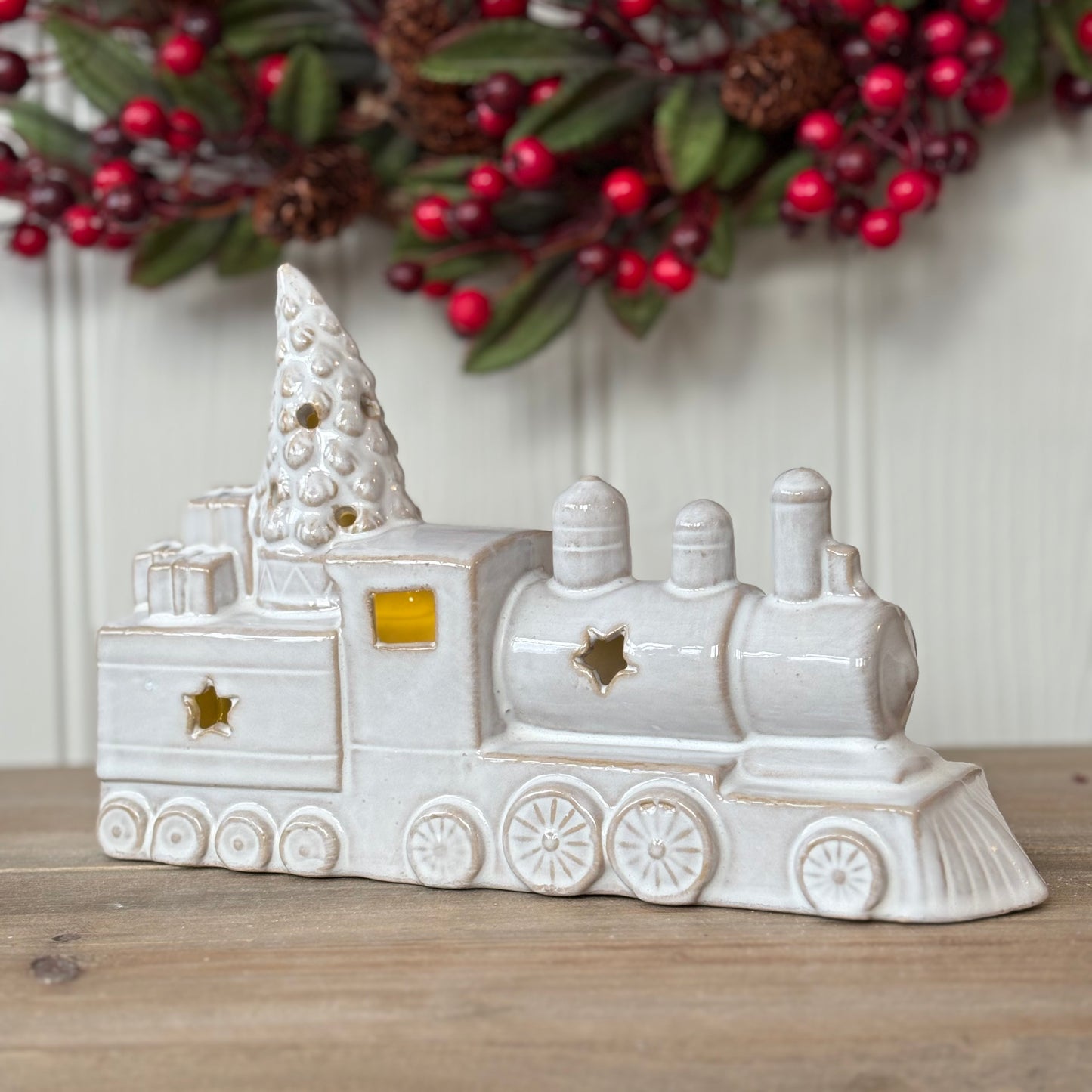Ceramic Light Up LED Christmas Train