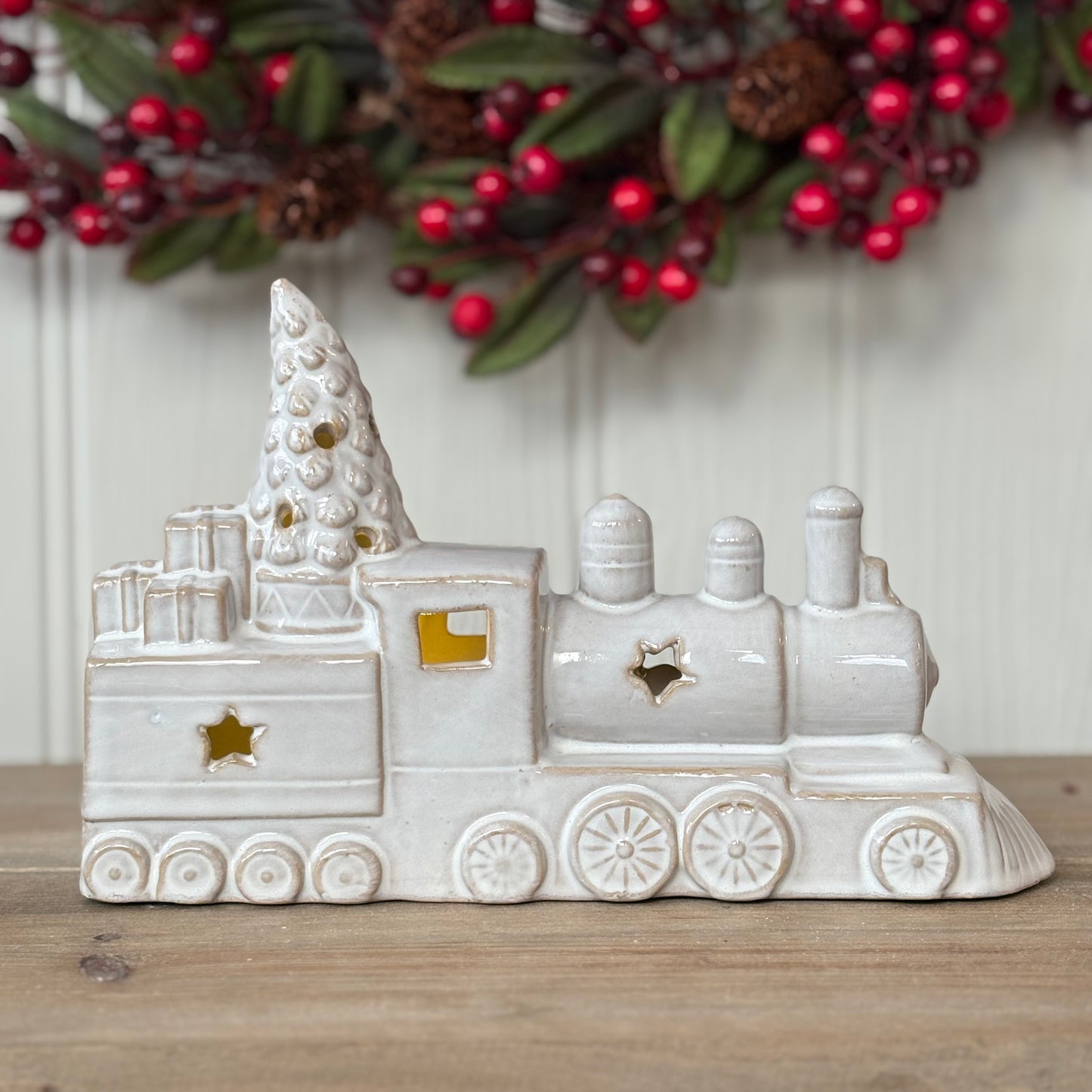 Ceramic Light Up LED Christmas Train