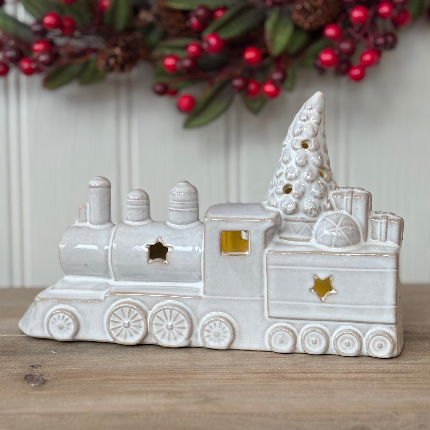 Ceramic Light Up LED Christmas Train