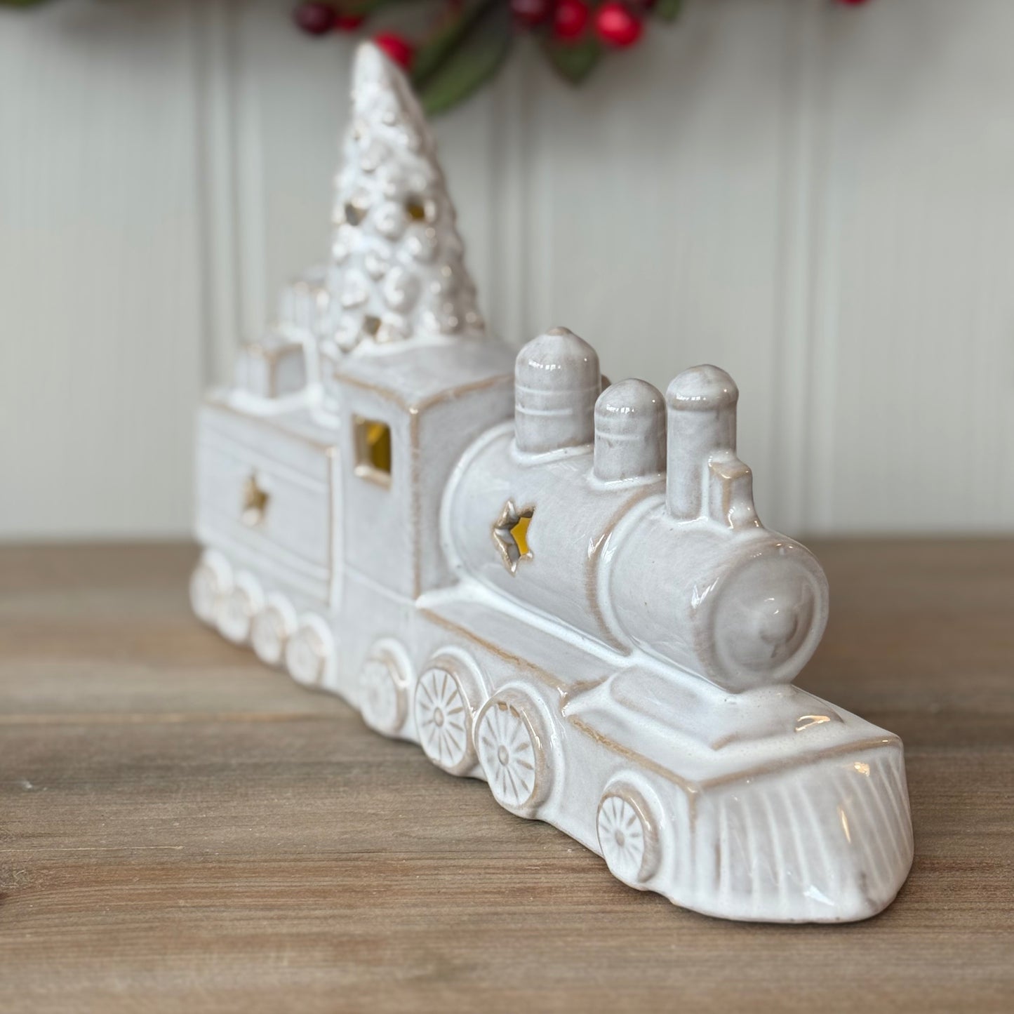 Ceramic Light Up LED Christmas Train