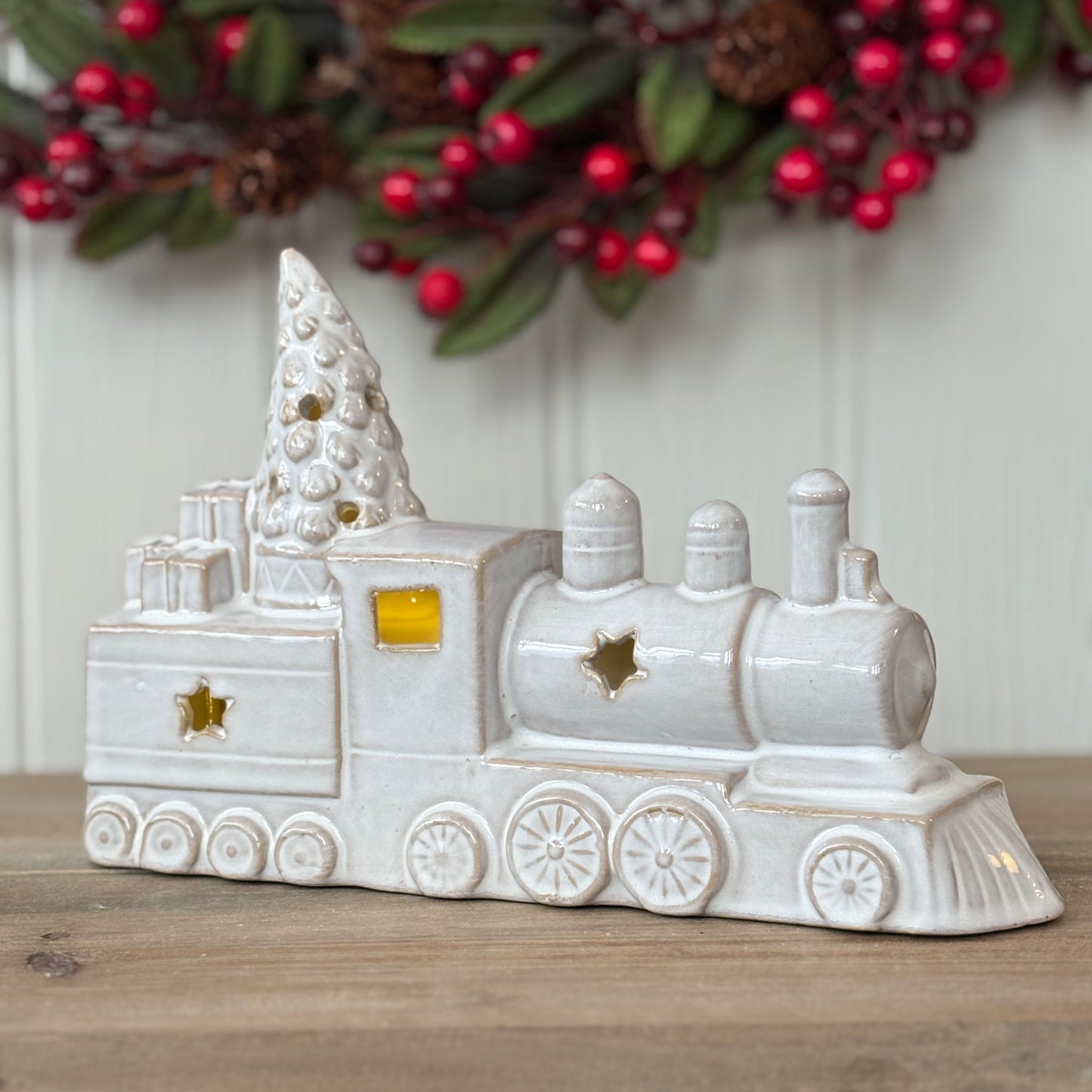 Ceramic Light Up LED Christmas Train