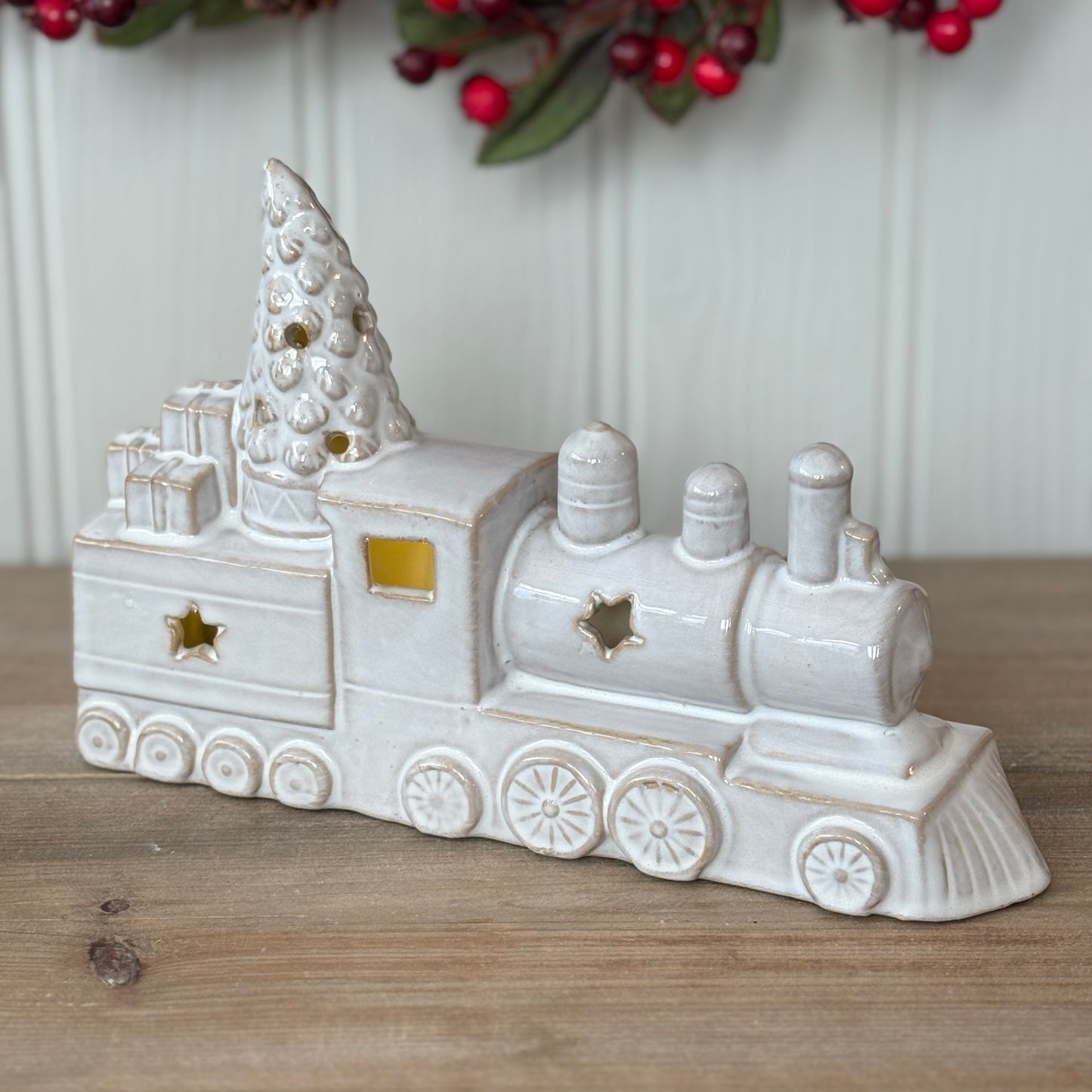Ceramic Light Up LED Christmas Train