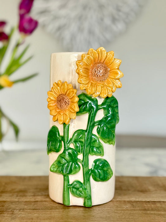 Ceramic Decorative 3D Sunflower Vase