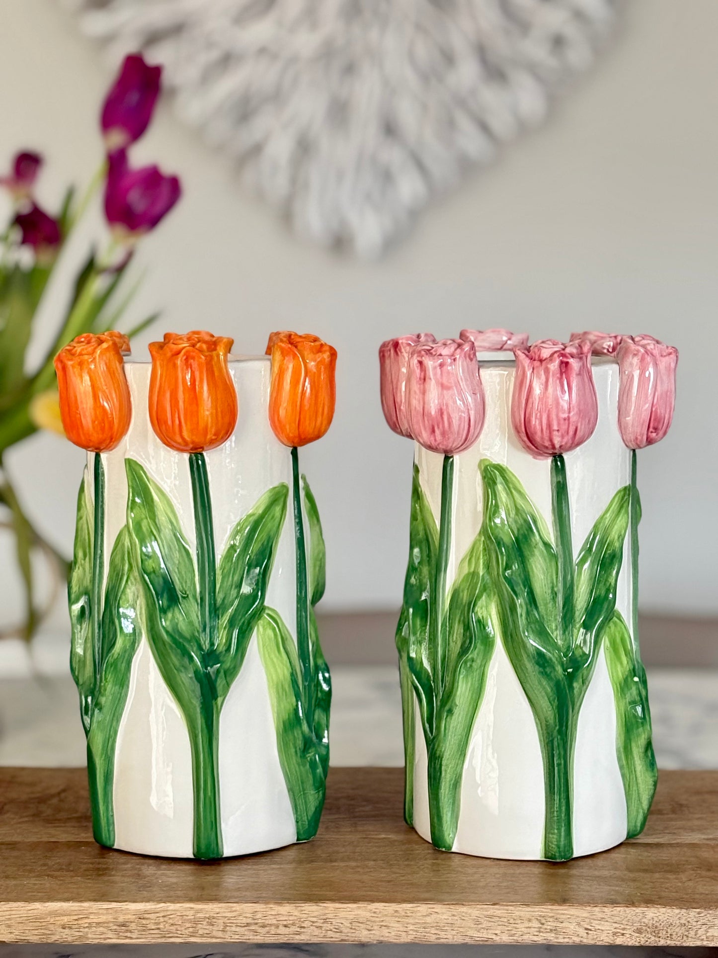 Ceramic 3D Decorative Tulip Vase