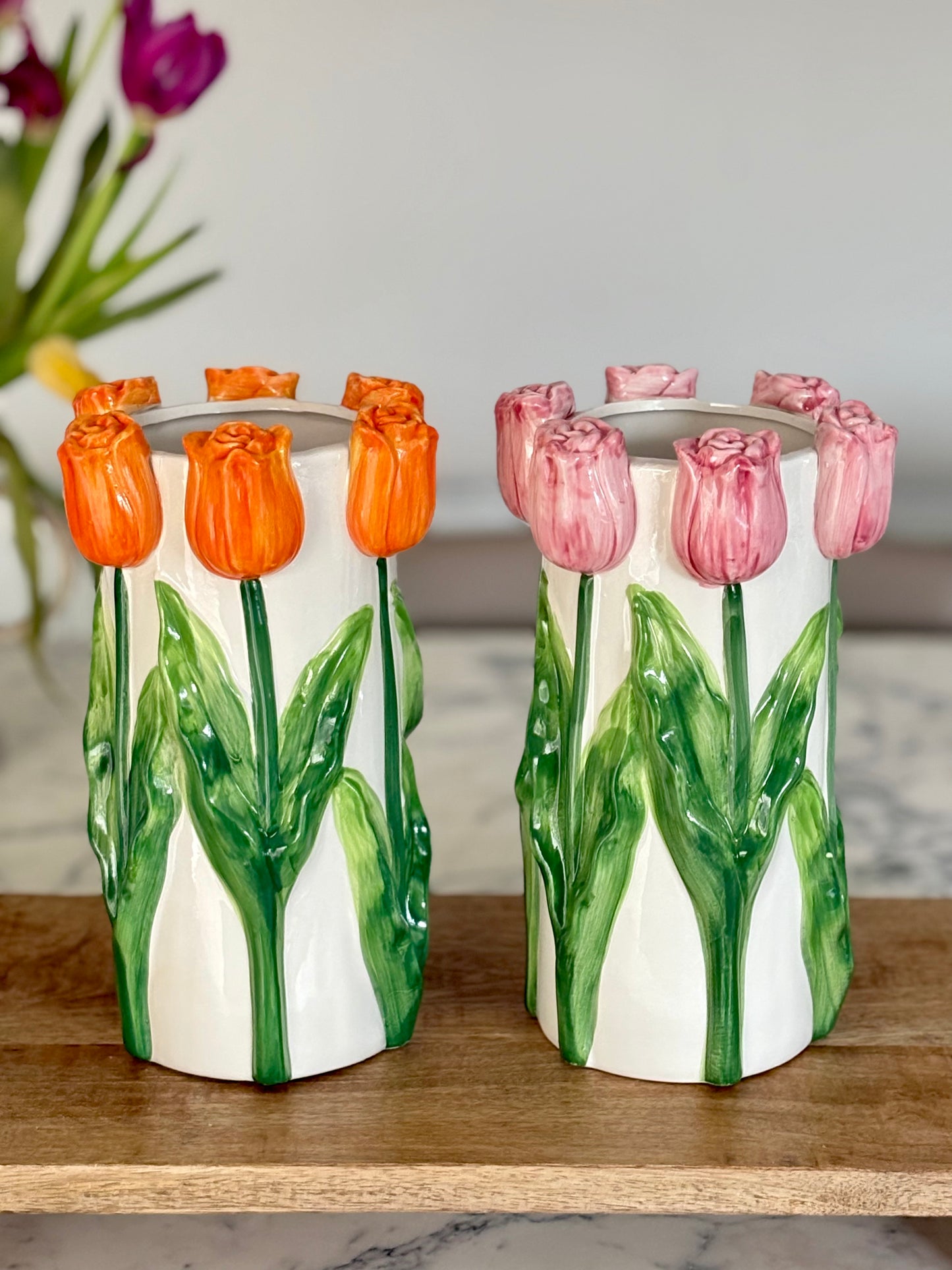 Ceramic 3D Decorative Tulip Vase