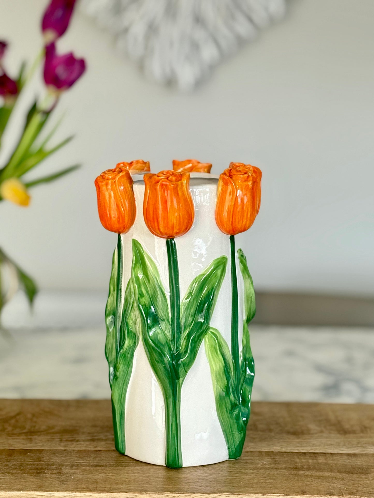 Ceramic 3D Decorative Tulip Vase