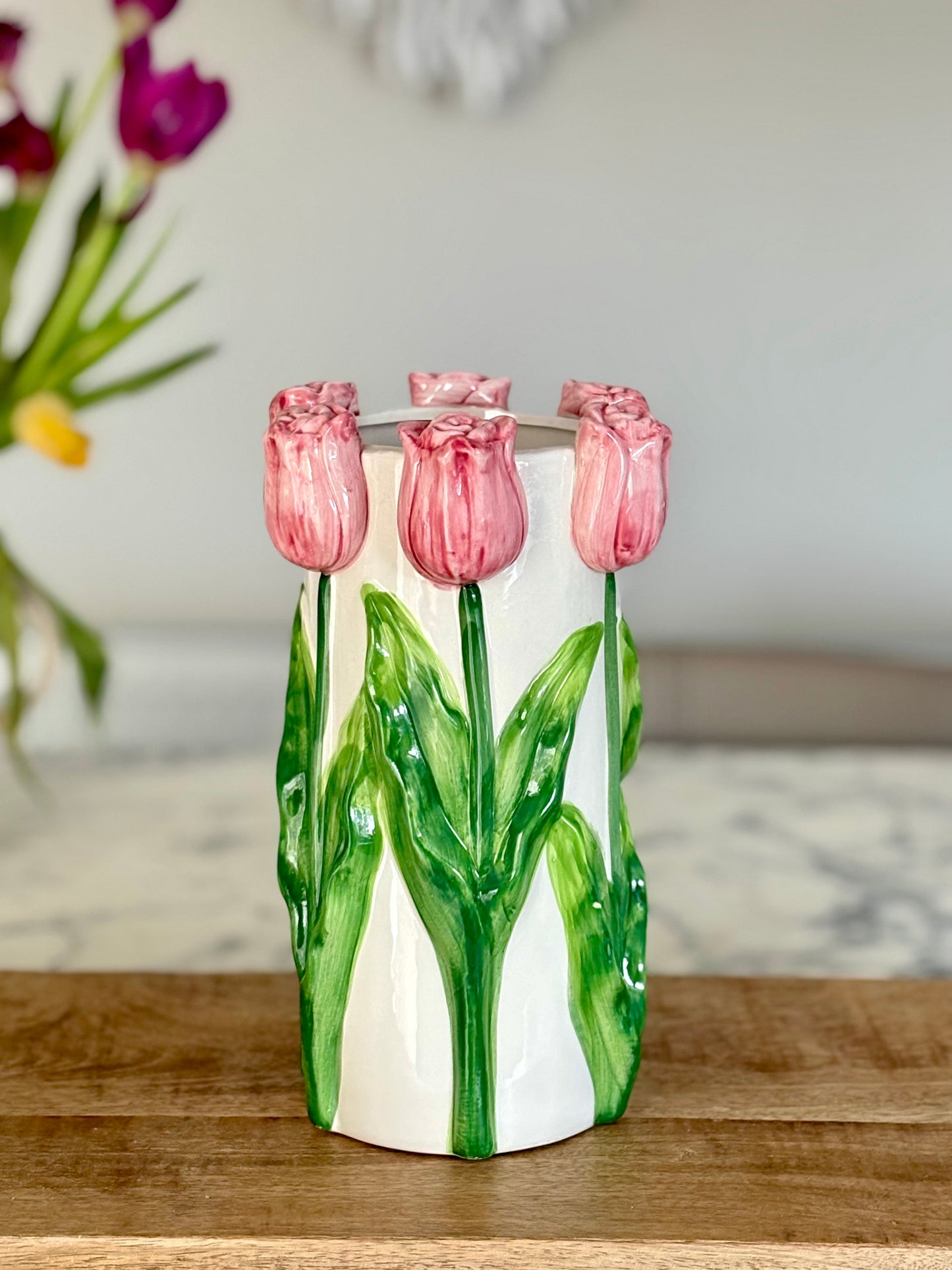 Ceramic 3D Decorative Tulip Vase