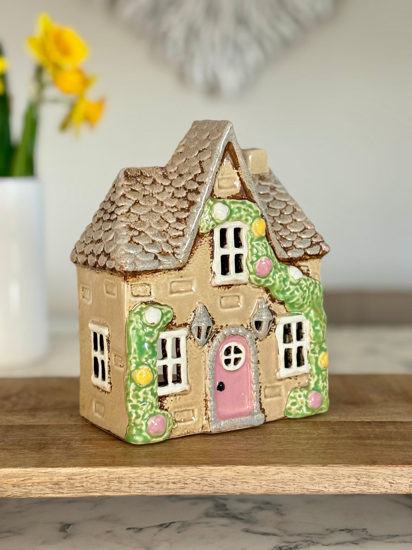 Ceramic Cottage Tea Light House Holders