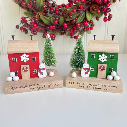 Christmas Snowman House Blocks