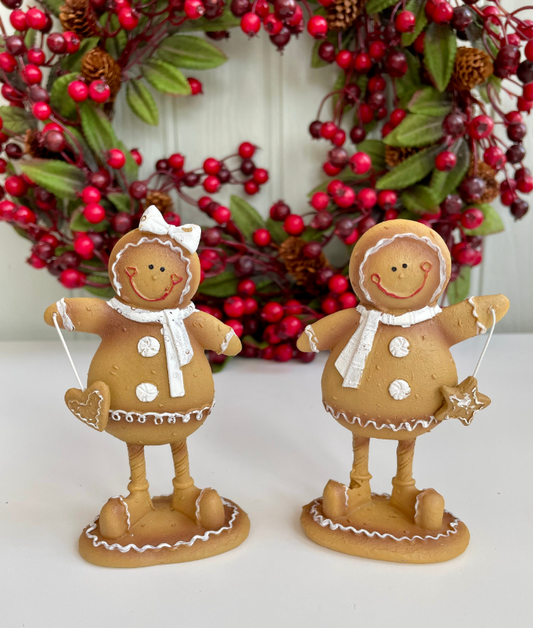 Standing Christmas Gingerbread People Set