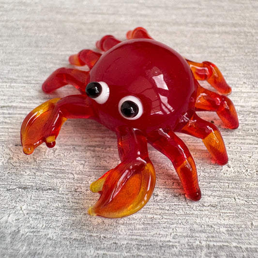 Miniature Glass Crab Figurine Collectable Ornament