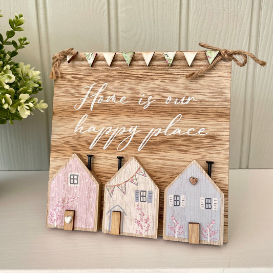 Home is Our Happy Place House Plaque Ornament