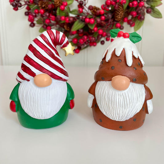Christmas Santa Gonk Ornaments | Christmas Pudding Gonk | Elf Gonk