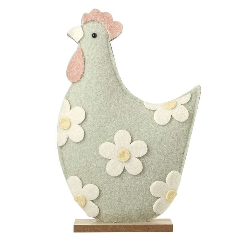 Felt Spring Floral Chicken Decorations
