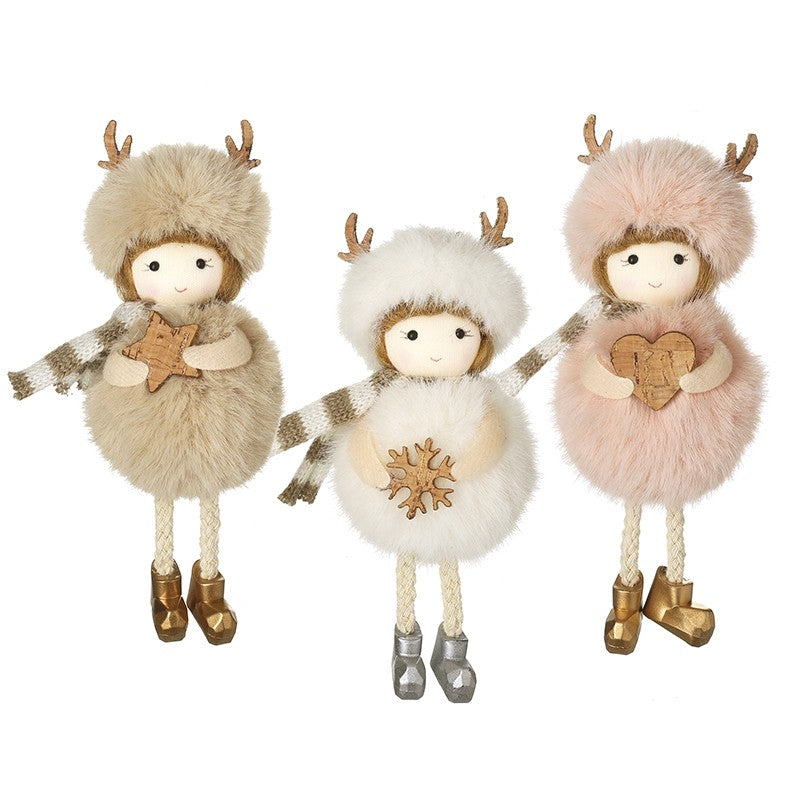 Fluffy Fairy Angel Girl Christmas Tree Hanging Decorations