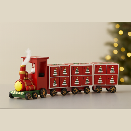 Christmas Wooden Train Advent Calendar